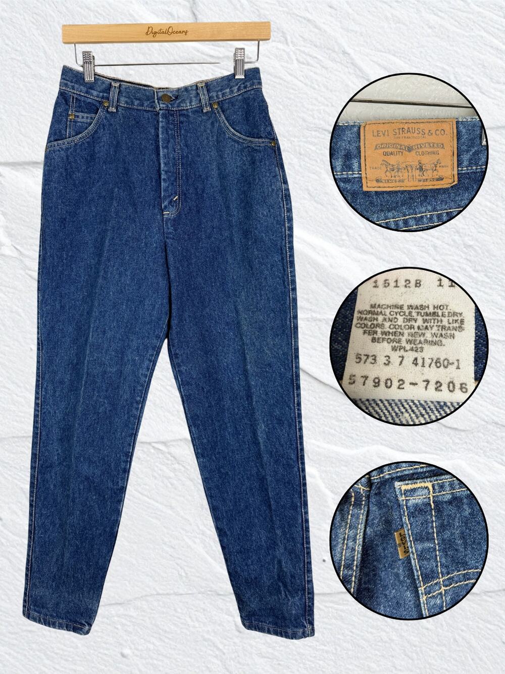 Vintage Levi's 902 Tapered Leg High Rise Mom Jeans Made in USA Women's Vtg Sz 11